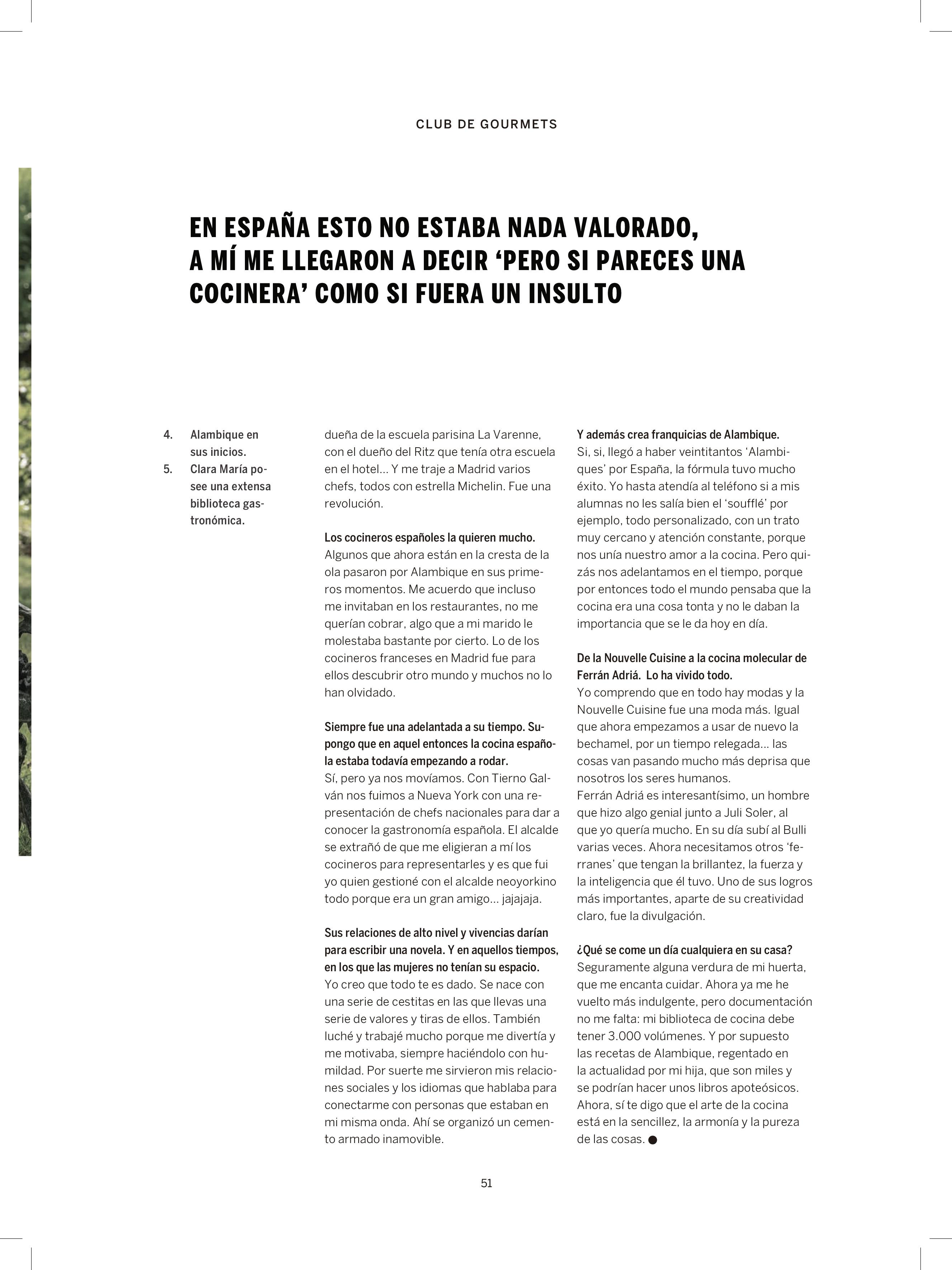 entrevista a clara maria grupo gourmets 4